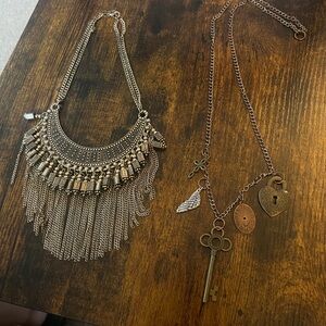 Antique Gold Statement Necklace Set N71